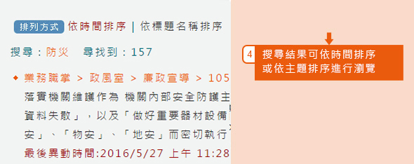 搜尋結果示意圖