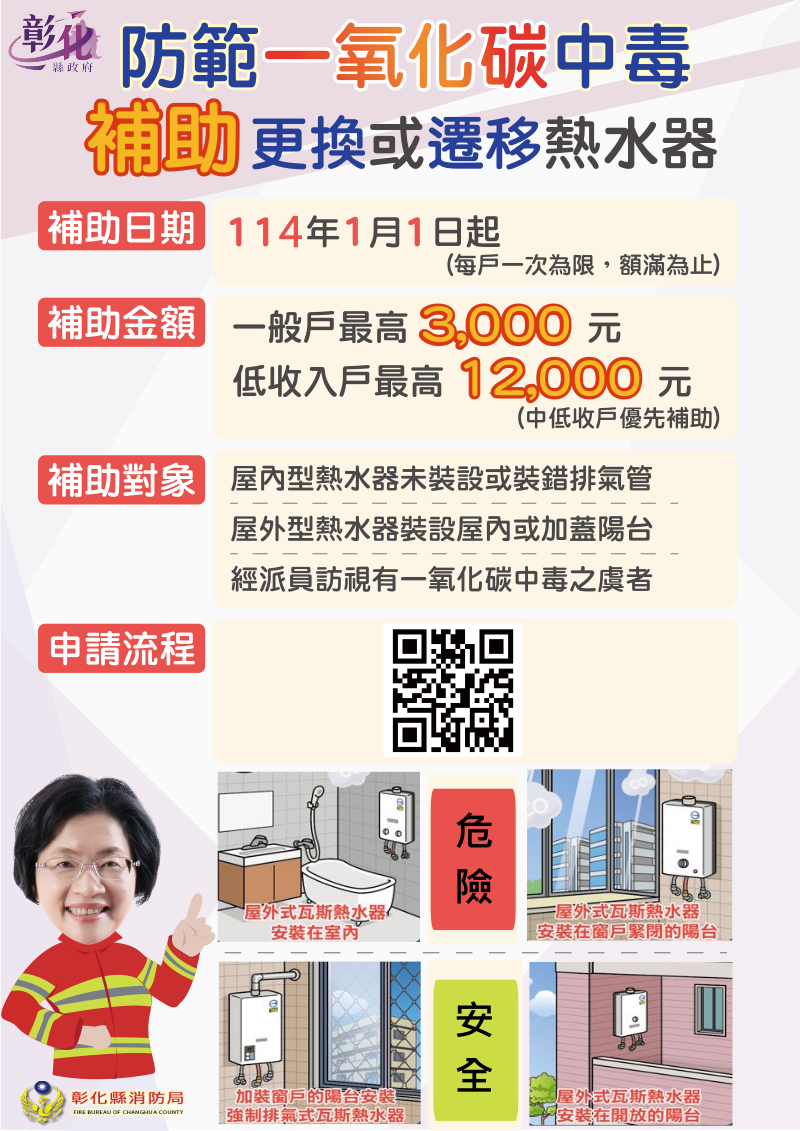 114年燃氣熱水器遷移或更換補助(已額滿)!